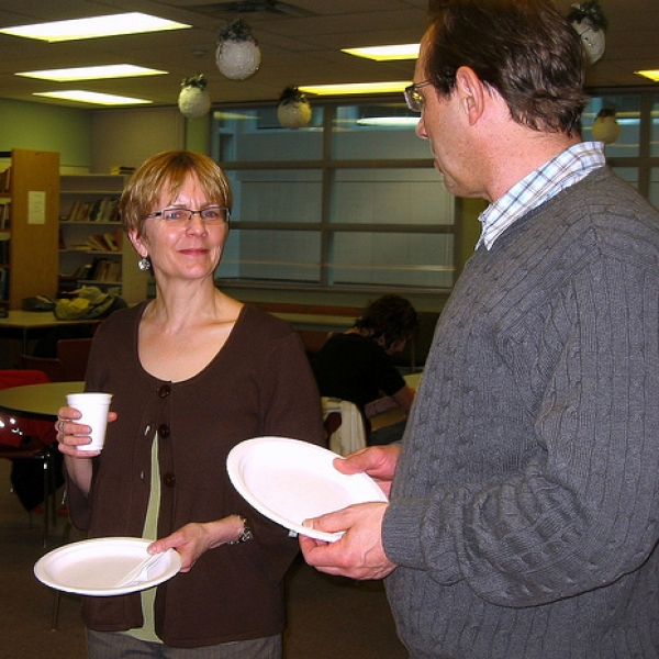 Potluck Dinner Diane Lyons was the other external for the department's Program Review, while Mike Armstrong served as the local liaison for the process. April 2, 2009.