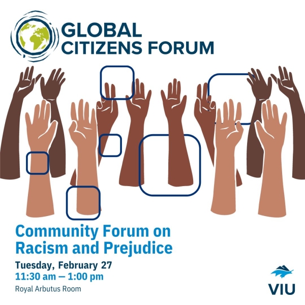 Flyer promoting Feb 27 Global Citizens Forum.