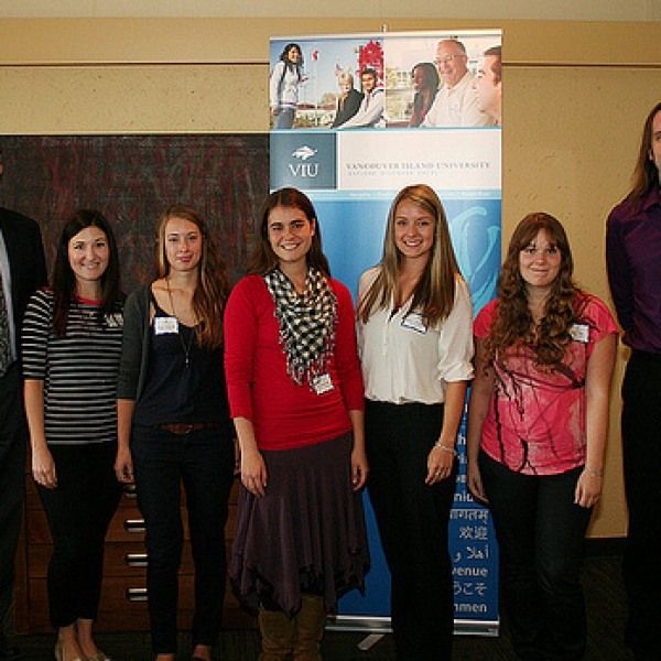 2012 President Scholarship Recipients. Luncheon honouring the 2012 President's Scholarship Recipients. Megan - ANTH minor/ GLST major - third from left. Photo courtesy of Bruce Patterson. 