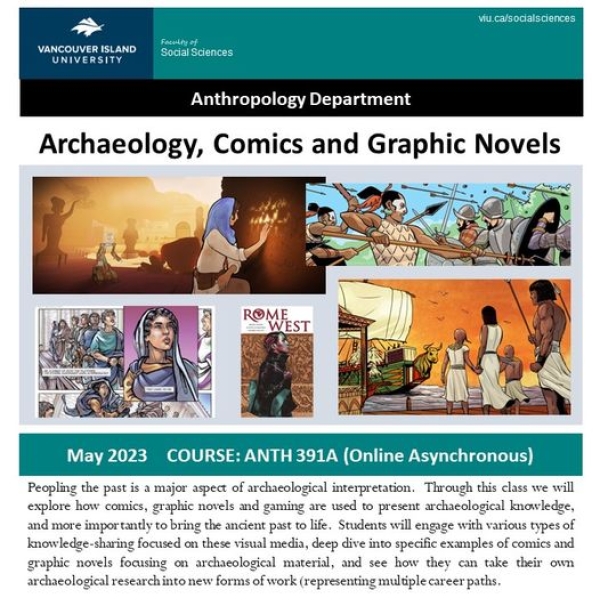 ANTH 391A: Archaeology, Comics and Graphic Novels flyer