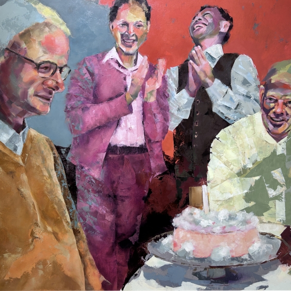 Cake, oil on canvas, 2024, Denise Tierney