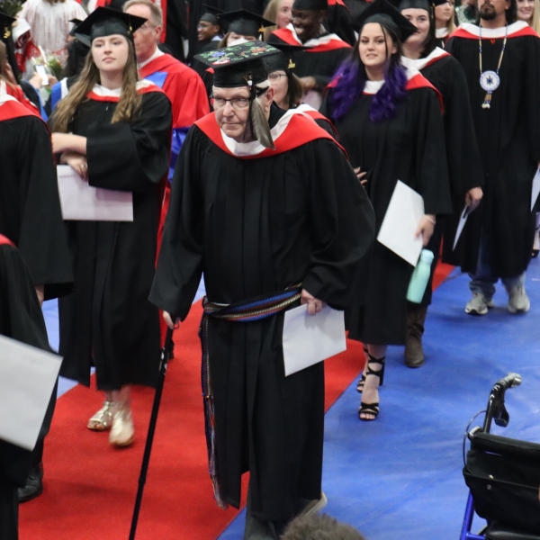 Convocation 2022, June 24: Randy ready to receive his second BA degree--this time in History