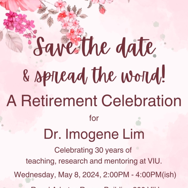 Announcement of retirement celebration for Dr. Imogene Lim.