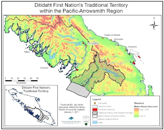 Dididaht First Nation's Traditional Territory within the Pacific-Arrowsmith Region Image