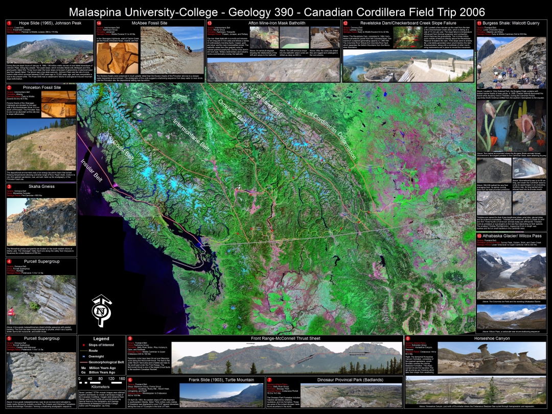 Geoscape Map: Canadian Cordillera Field Trip