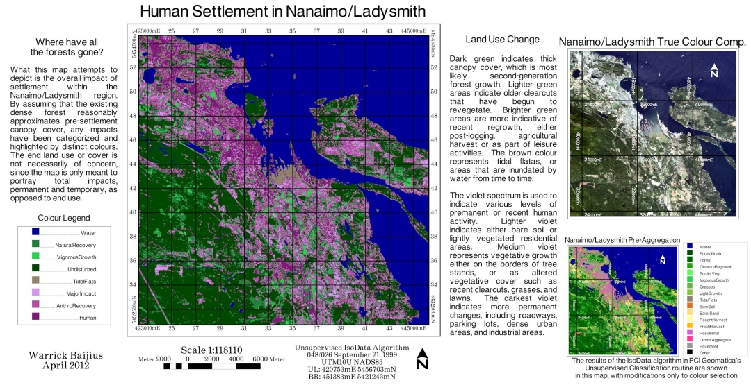 Human Settlement in Nanaimo/Ladysmith Map