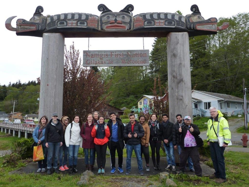 North Island Museums and Their Communities, 2017, field school group in Alert Bay.