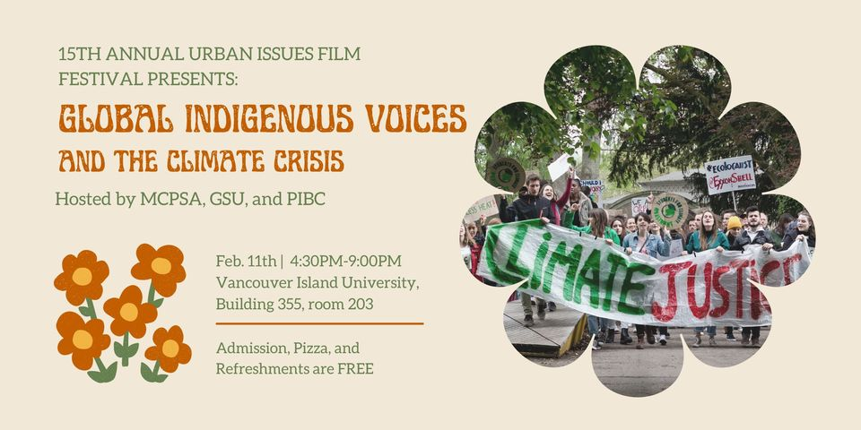 15th annual urban issues film fesitval. Global indigenous voices and the climate crisis.