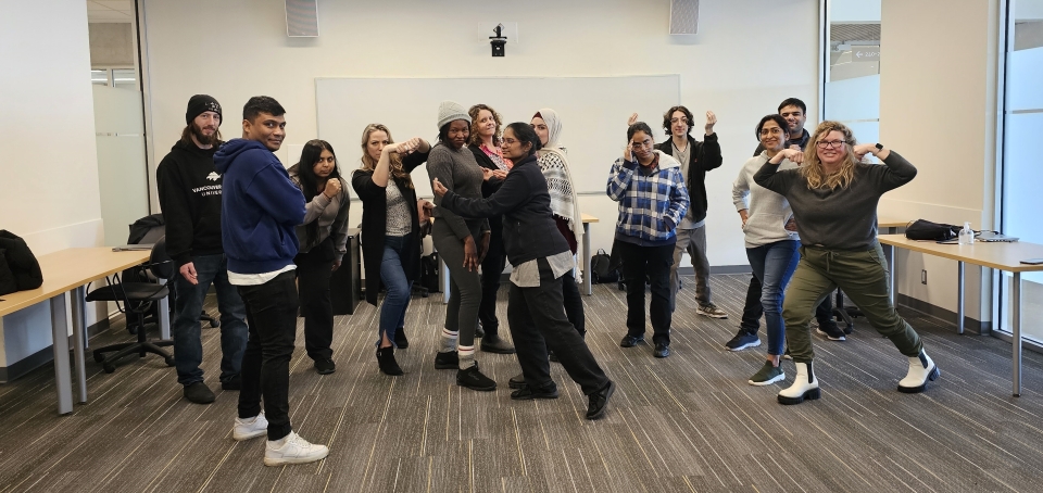 CBAIR students practicing public speaking. 