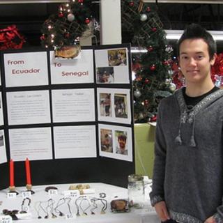 High schooler at Fair Trade Fair