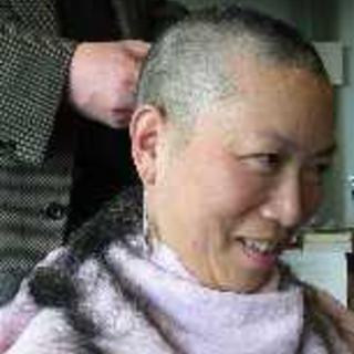 Headshave in progress...