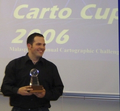 Steve accepting the Carto Cup Award